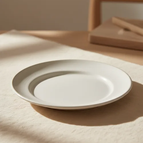 Assiette Plate Craie